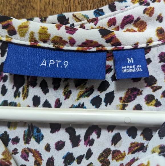apt 9 leopard print multicolored blouse - Picture 2 of 5